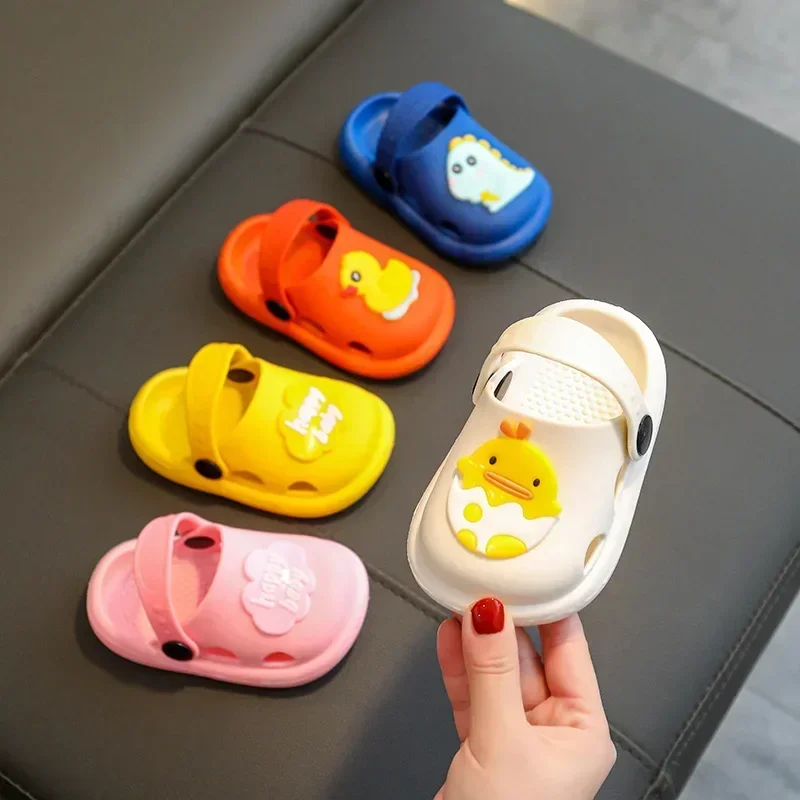 New Baby Slippers Cute Cartoon Girl Baby Shoes Boys\' Soft Sole Non Slip Home Bathroom Cool Slippers Children\'s Slippers Summer