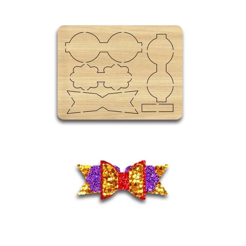 

BC03 4-Layer Bowknot Hairpin Cutting Die, Wood Model, Suitable for Most Machines