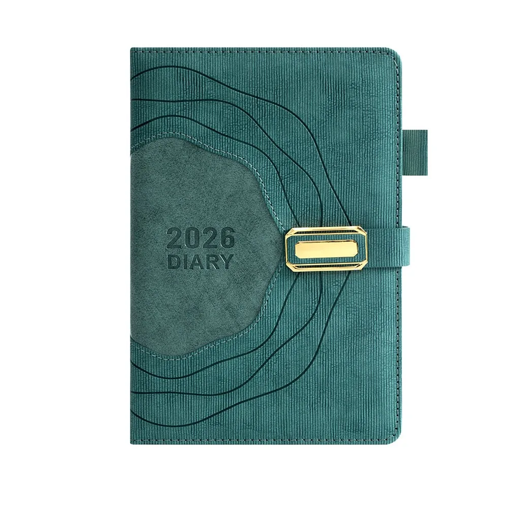 365 يومًا في اليوم 2026 جدول إنجليزي المفكرة صفحة واحدة خطة كتاب كفاءة A5 دفتر تخطيط جدول الأعمال سميكة