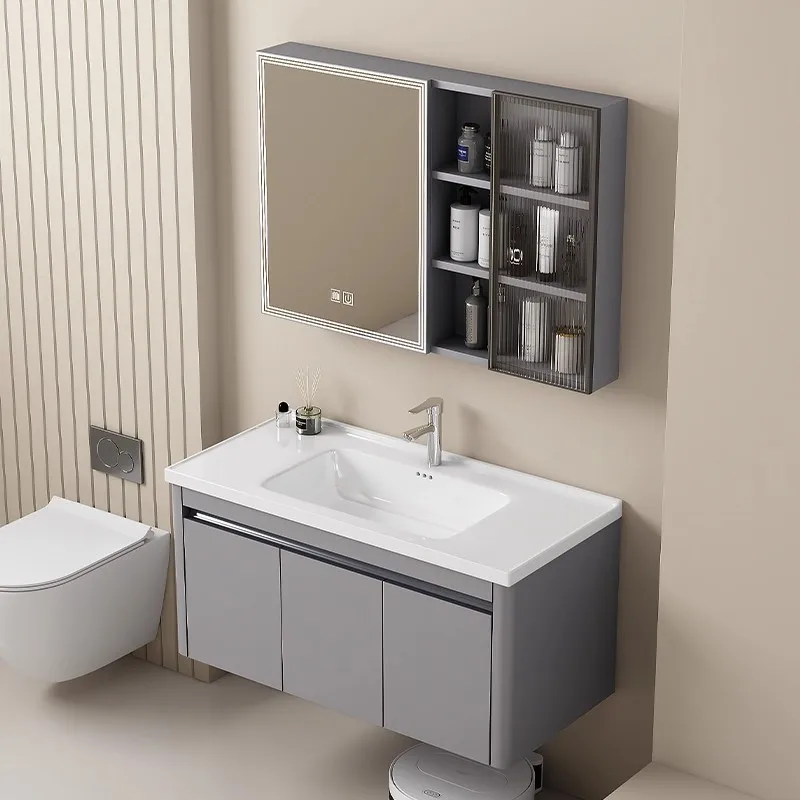 Lavabo De cerámica, gabinetes De baño modernos para interiores, tocador De Hotel, gabinetes De baño, muebles avanzados para el hogar, Gabinete De Baño Lsysg