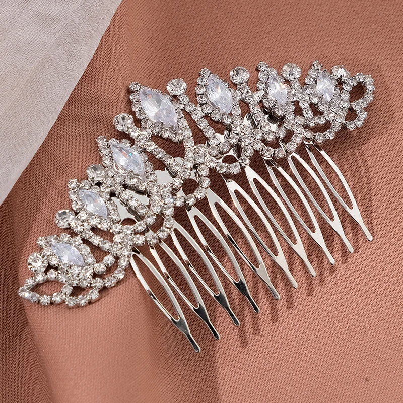 Fashion Bridal Wedding Rhinestone Crystal Bride Hair Comb Headpiece Ornaments Bridal Hair Comb Accessories