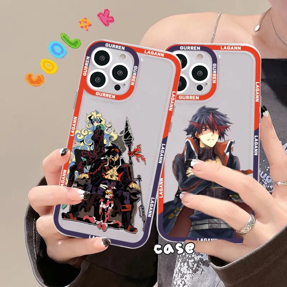 Gurren Lagann Phone Case For iPhone 15 14 13 12 11 Pro Max XS X XR Mini Protective Cover