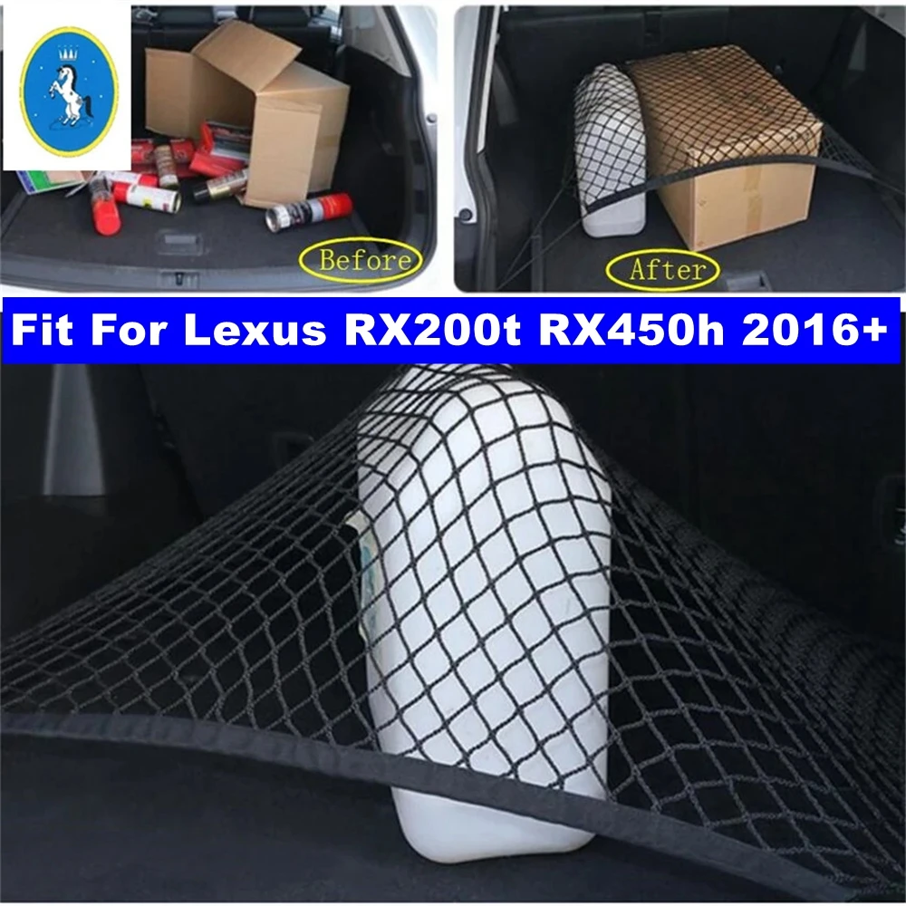 Car Trunk Rear Storage Cargo Luggage Elastic Mesh Net Holder Accessories For Lexus RX200t RX450h 2016 2017 2018 2019 2020 2021