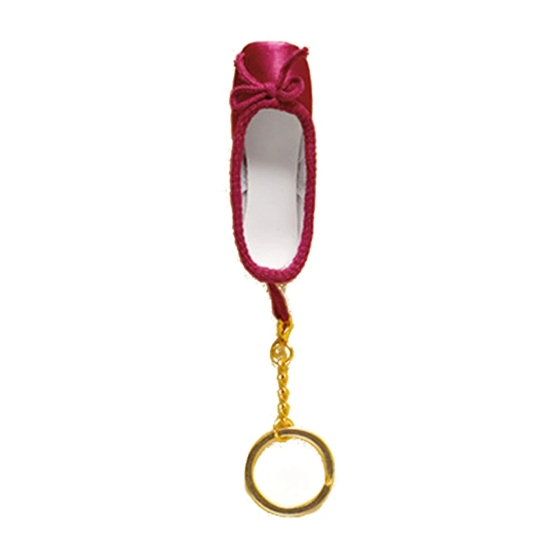 F42F Elegant Pointe Shoes Keyring Mini Ballet Accessories Ballet Shoe Keychains Alloy Material for Bag or Keys