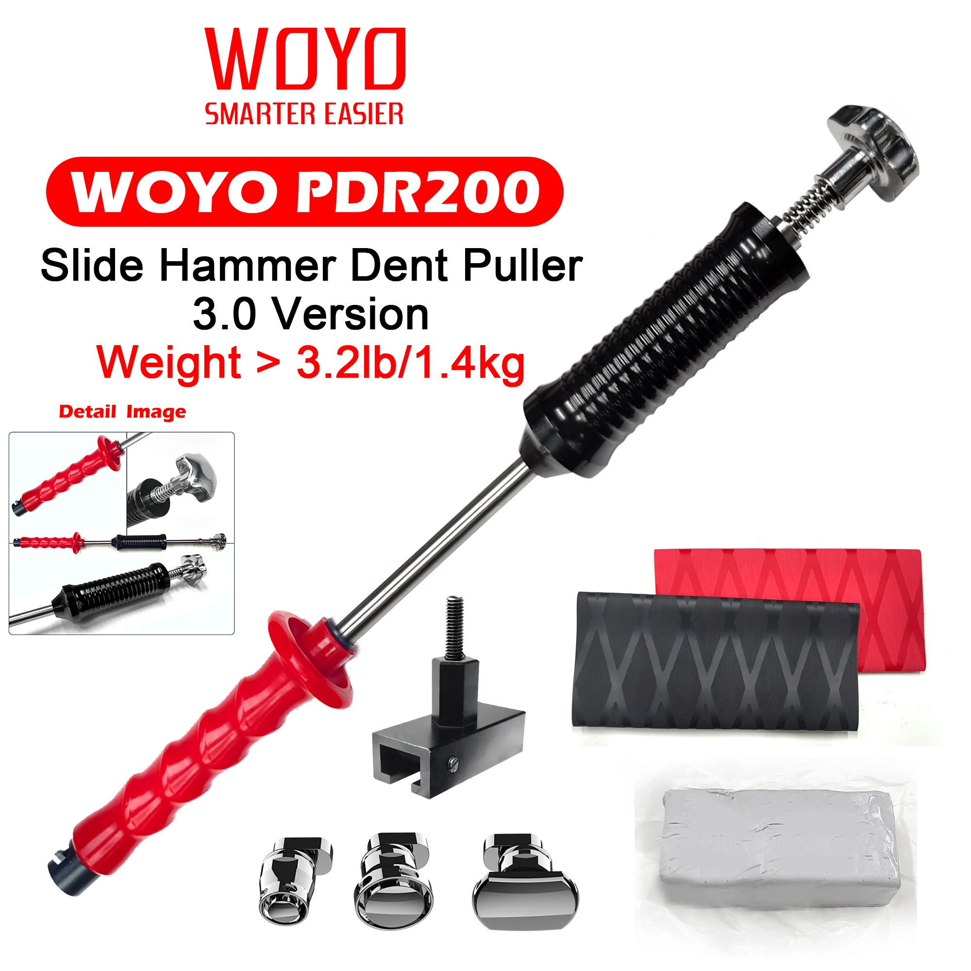 

WOYO PDR200 Slide Hammer Dent Puller Kit PDR Tools for All Car Hail Damage Repair Car Body Repair Tools