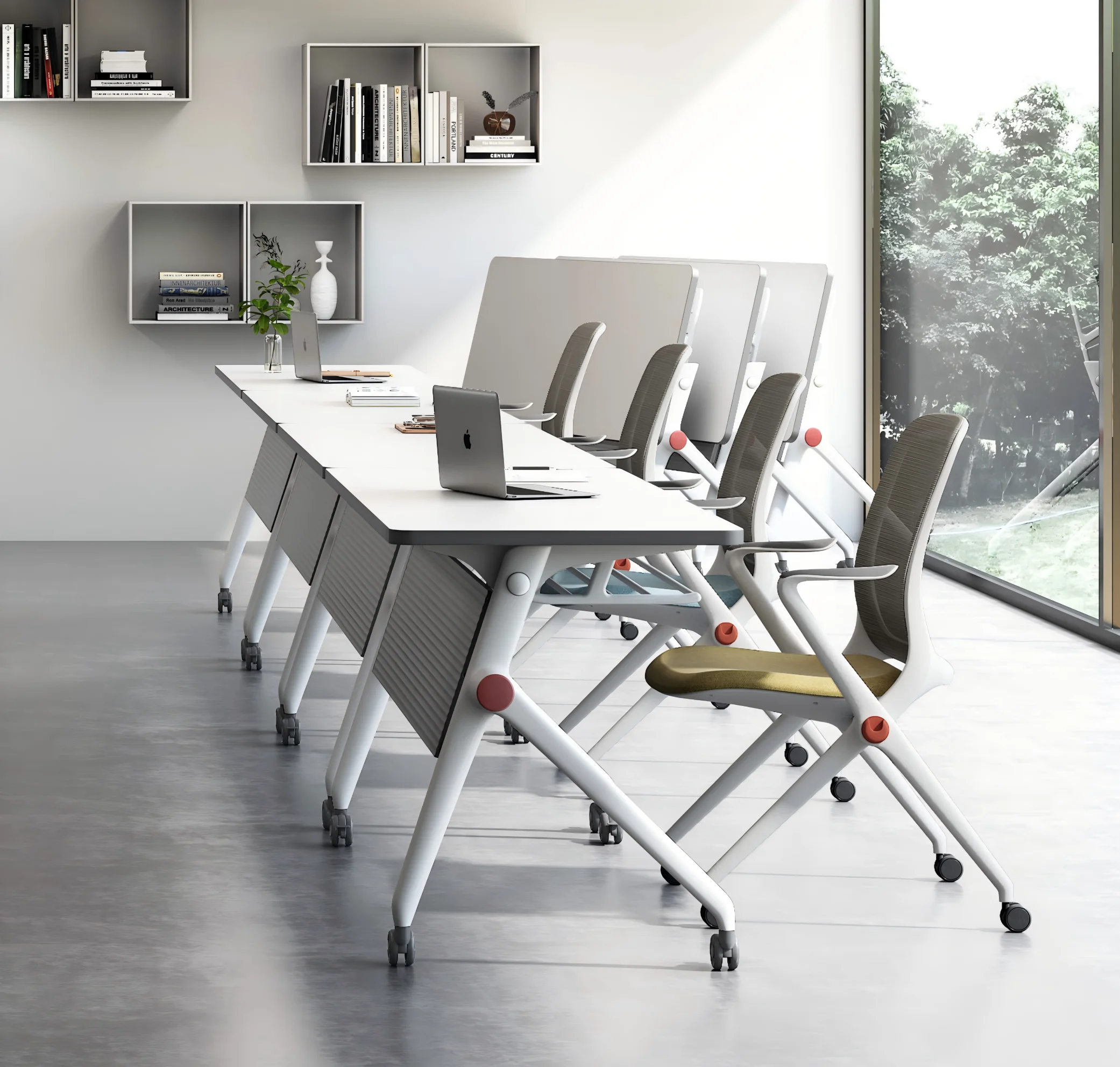 Modern Office Furniture Folding Desk Chair Set Conference Room Desk Boardroom Table Meeting Table Conference Tables and Chairs