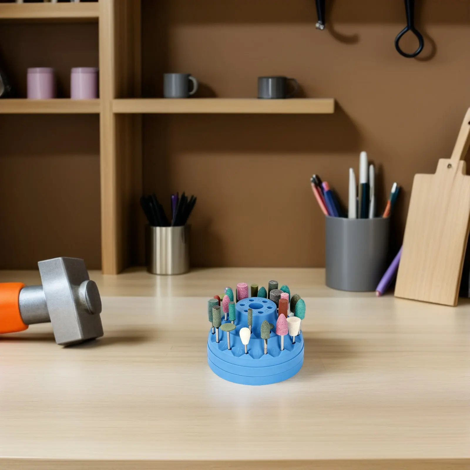 

Вращающийся органайзер для хранения сверл, насадок для маникюра, шлифовальных головок, бит для отверток, надежный портативный кейс для ювелирных инструментов