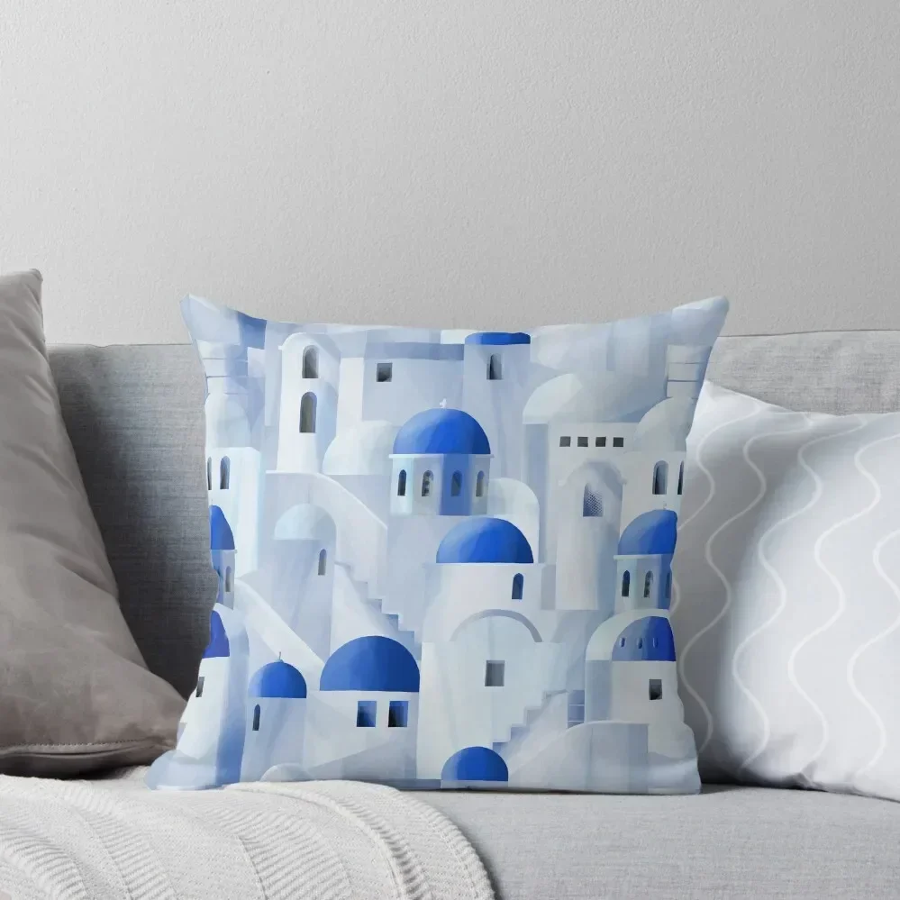 

Santorini island in the Greece Throw Pillow Pillow Cover pillowcases for sofa cushions Pillowcases Christmas Pillow