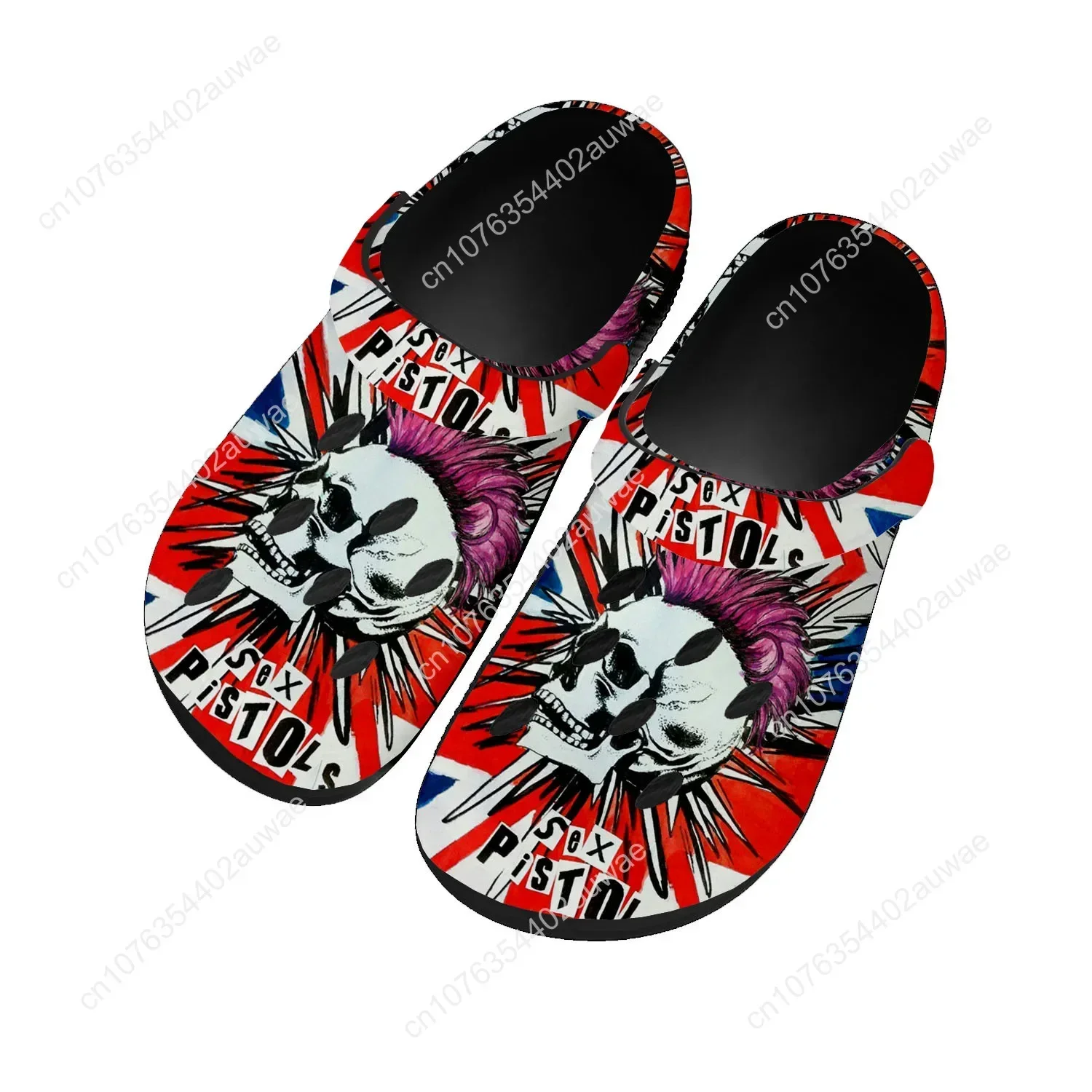 Sex Pistols Punk Rock Band Home Clogs Custom Water Shoes Mens Womens Teenager Sandals Garden Clog Breathable Beach Hole Slippers