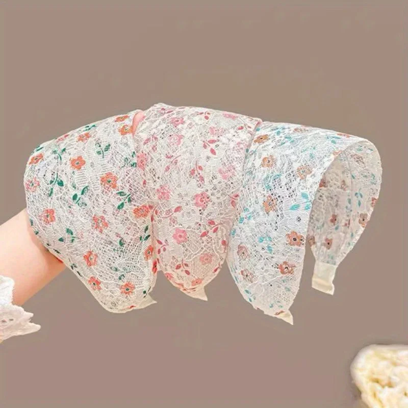 

Bohemian Flower Hair Hoop Wide Headband Non-Slip Comfort for Women Festival Holiday Party Hair Accessories Headwear