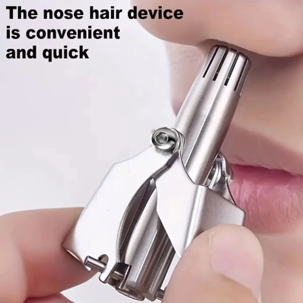 Моющийся портативный триммер для волос в ушах, очистка без ржавчины, безболезненное удаление волос в носу, мужская портативная электробритва, низкий уровень шума