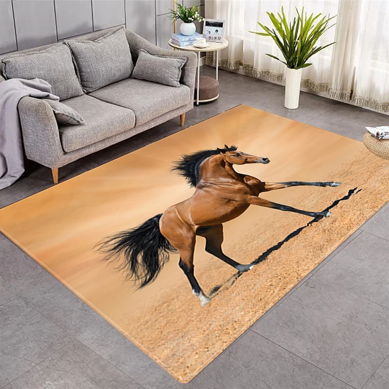 

Horse Carpet Large Home Carpet Living Room Bedroom Study Decoration Floor Mat Carpet Alfombras Para La Sala Moderna