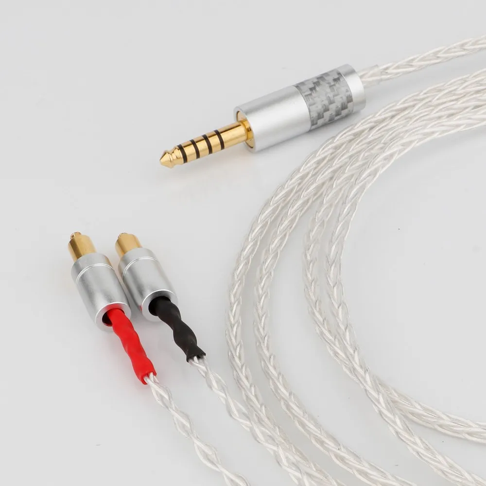 1PC 8 Core OCC cavo auricolare intrecciato placcato oro argento per cuffie Shure SRH1540 SRH1840 SRH1440
