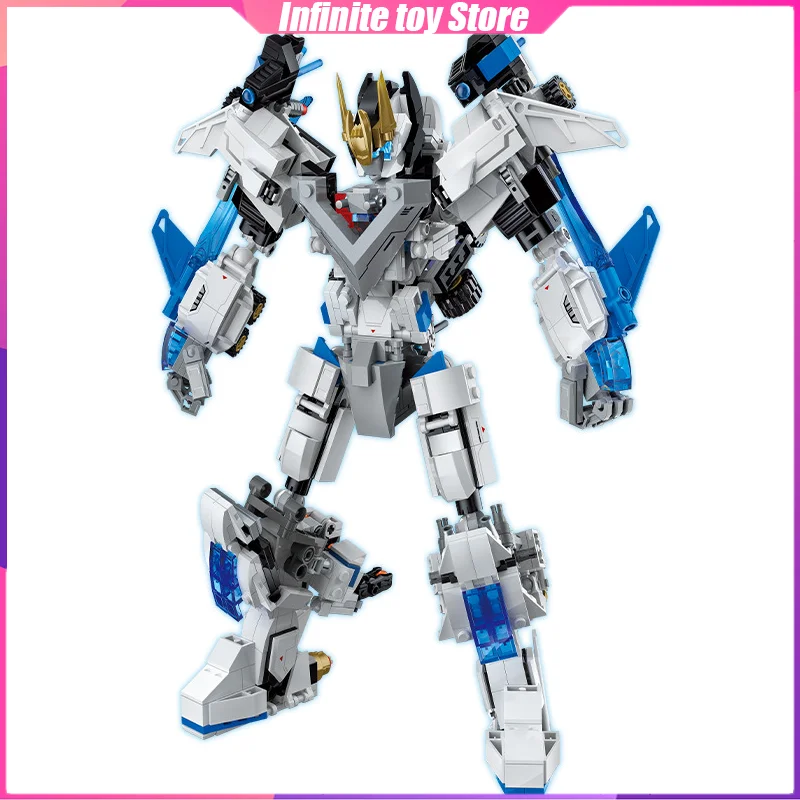 Transforming Mecha Building Blocks Knight Series Desktop Decoration Puzzle Assembling Model Toys Birthday Gifts for Boy and Girl