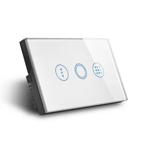 USB Glass Module Wall Mounted Wireless RF Touch Smart Wall Light Switch Socket Interrupter Smart Wifi Zigbee Smart Switch