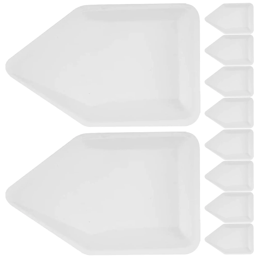 

10 Pcs Weighing Ship Sample Dish Equipment Pan Storage Boats Lab Dishes Tray Plastic Plate