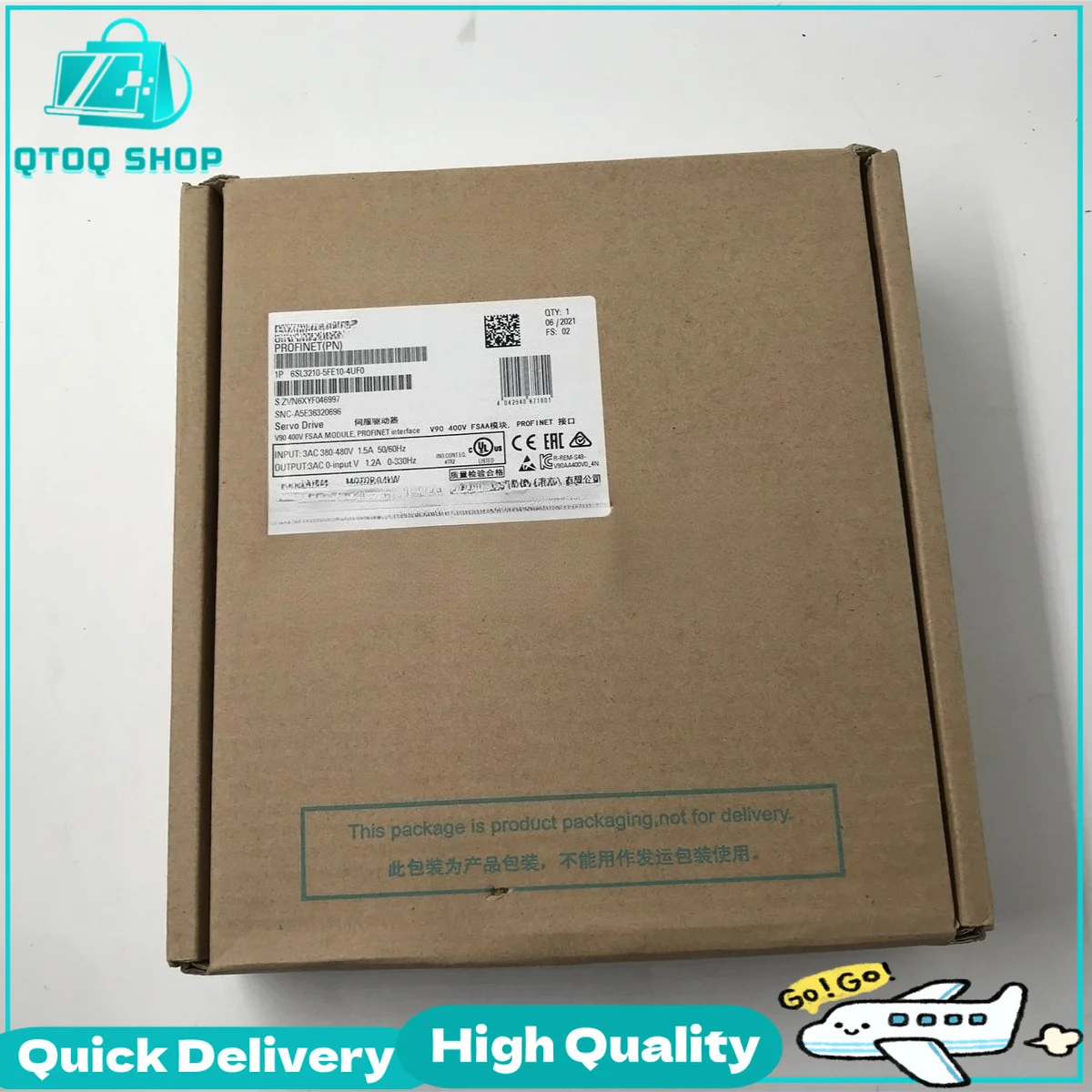 6SL3210-5FE10-4UF0 6SL32105FE104UF0 SINAMICS V90, with PROFINET Input voltage: 380-480 V 3 A Original Brand New