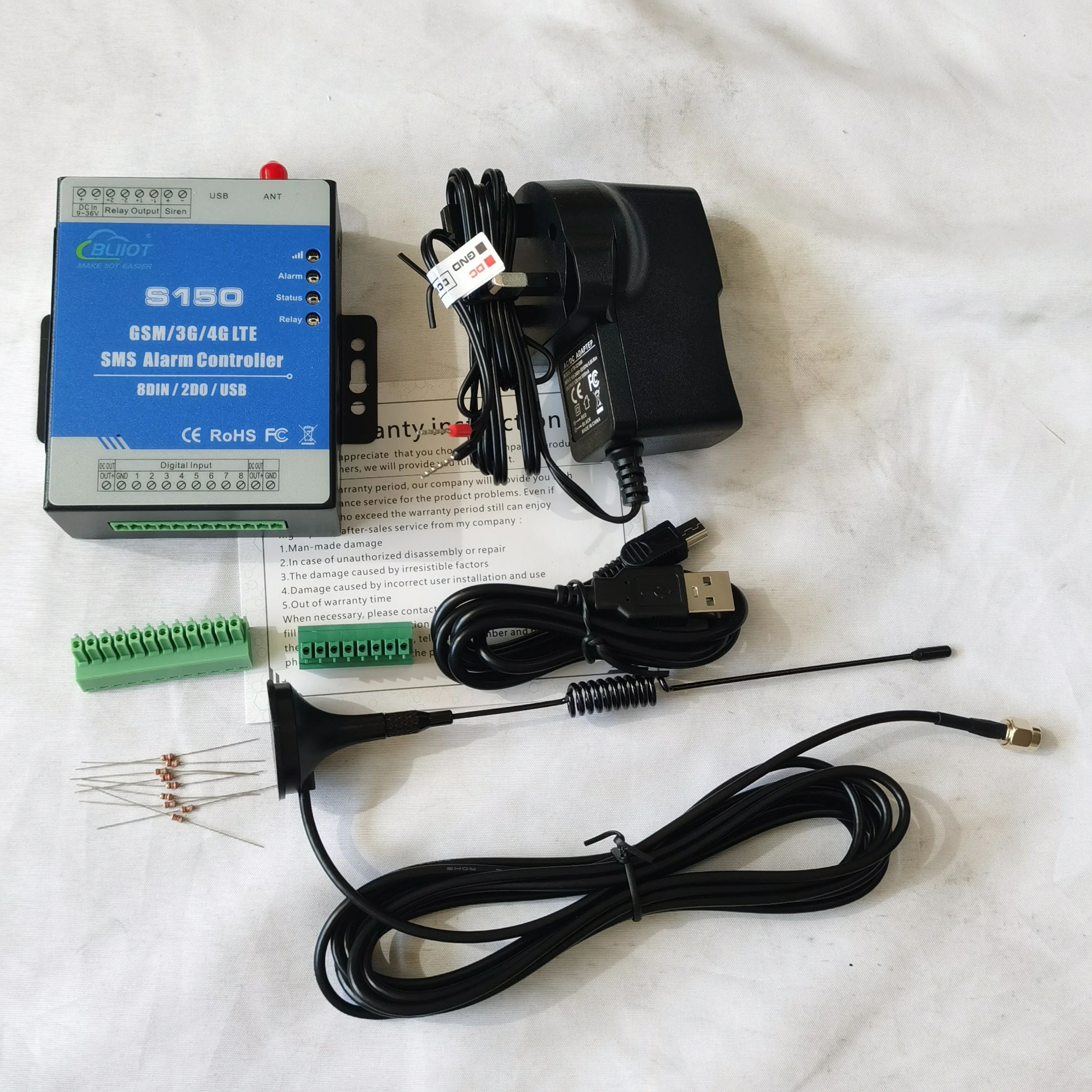 

High Quality S150 2G/4G Alarm System GSM 3000 Users Remote Switch Control Digital Input Monitoring Alarm Unit