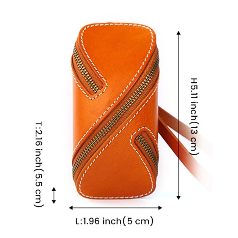 Чехол-кошелек для ключей на молнии, креативный дизайн, модный брелок из натуральной кожи из коровьей кожи, женский чехол, держатель для ключей от машины, брелок для ключей, сумка