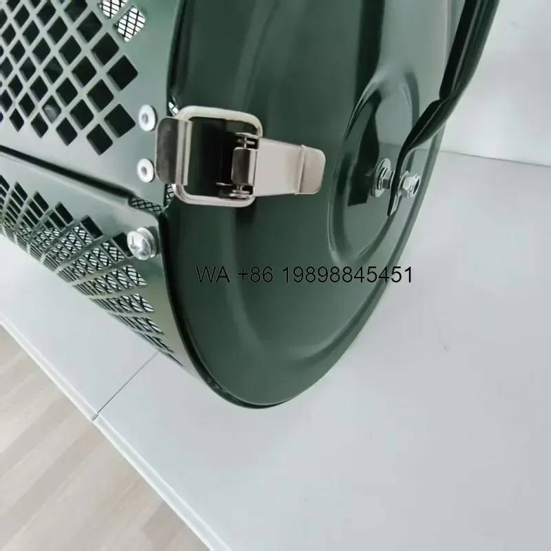 Wmwmnu for LTJY Green Hand Push Manual Compost Topdressing Roller Wide Metal Mesh Lawn Top Soil Spreader with Quick Release