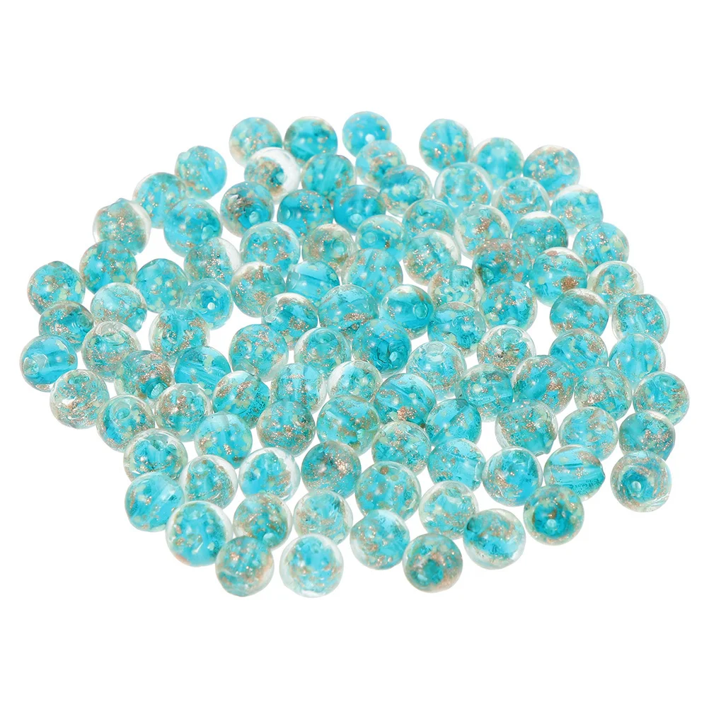 

50 Pcs Beads for Bracelets Making Jewellery Jewelry Large Hole Pendants Glass Charms Round Loose