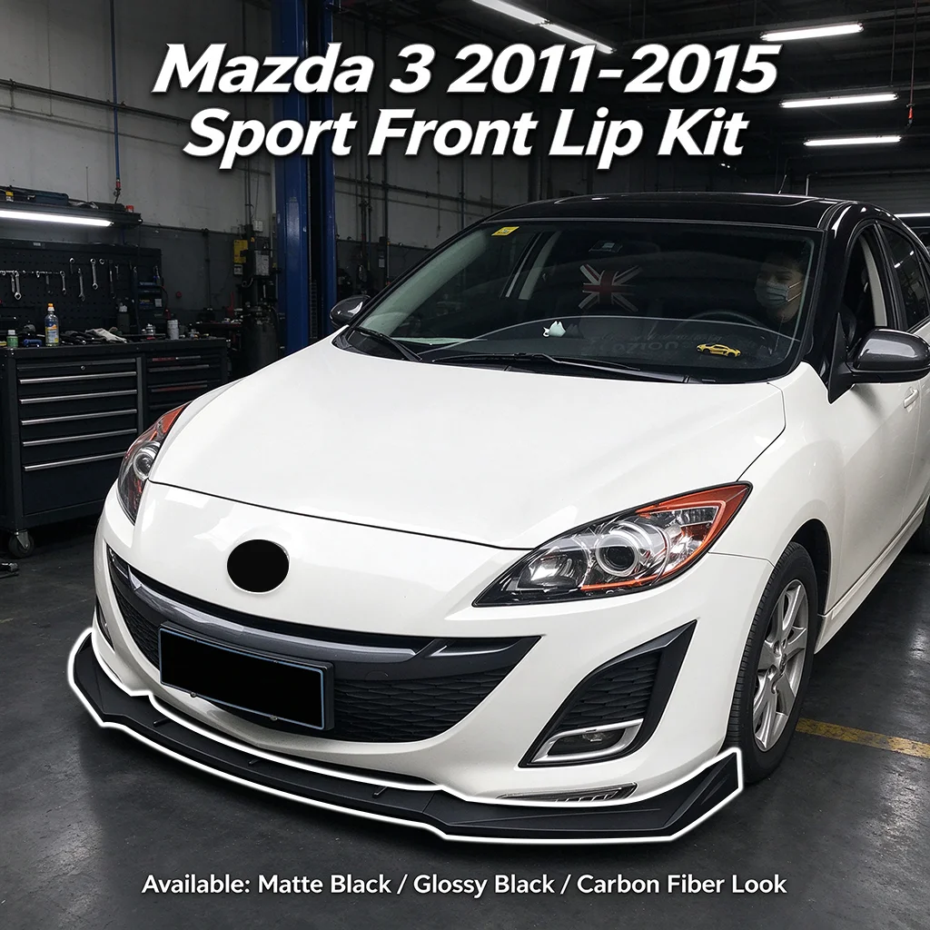 For Mazda 3 Star Gallop 2011-2015 Car Refit Styling Anti-Collision Side Skirts Extension Rear Wrap Angle Bumper Lip Body Kit