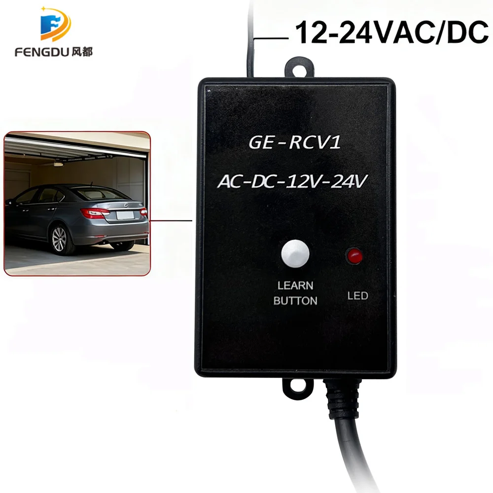 

Garage Door Opener DC/AC 12V/24V 433mhz External Receiver GE-RCV1 Receiver 433.92Mhz