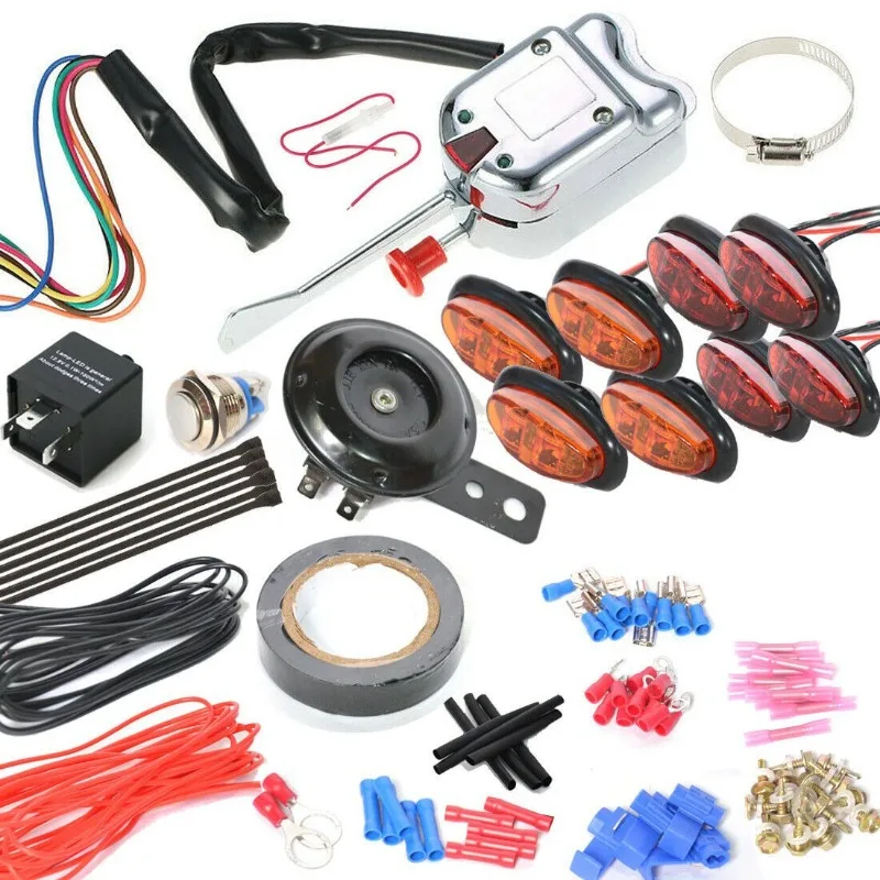 UTV ATV 8‑LED Turn Signal Kit Wiring Harness Street Legal