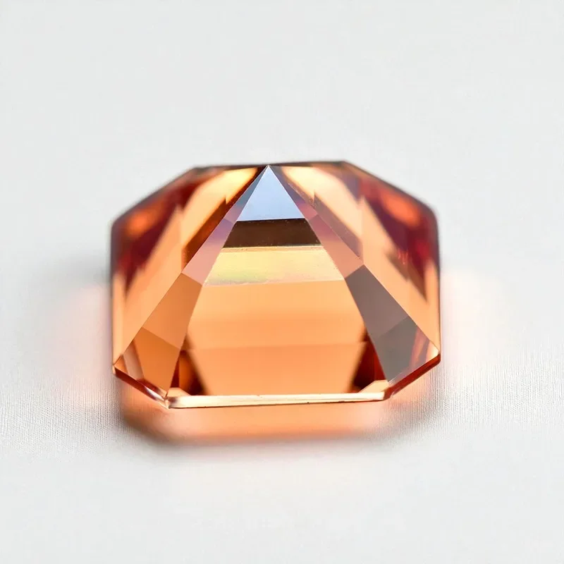 مويسانيتي حجر البطيخ الأحمر اللون Asscher قطع تمرير الماس تستر أعلى سحر مواد صنع المجوهرات مع شهادة GRA