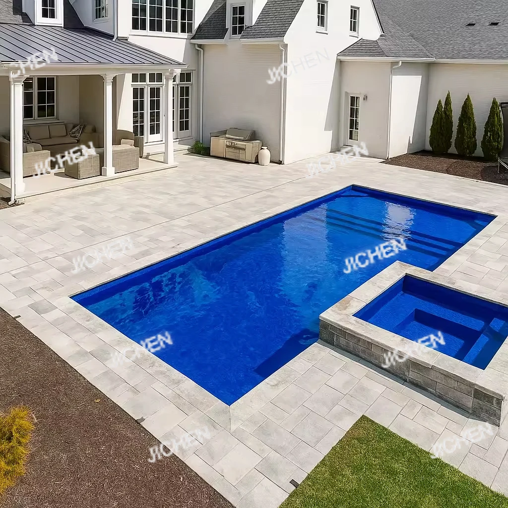 

DepositModern style 10m 11m outdoor private swimming pool with durable metal spa pool suitable for family use