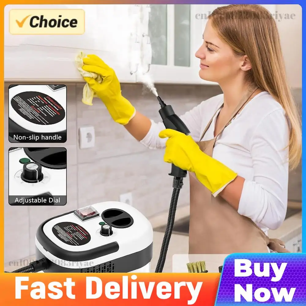 

Пароочиститель ручной 2500 Вт, 220 В, с насадками-щетками, бытовой пароочиститель, аппарат для паровой чистки под давлением для мебели и автомобилей