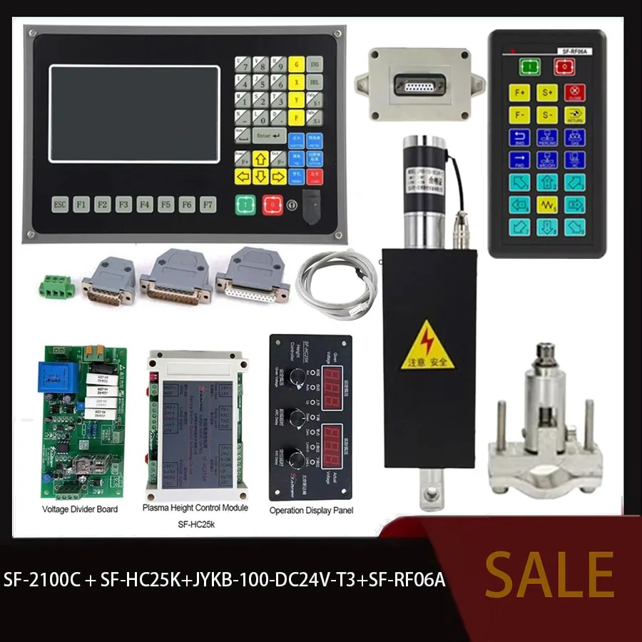 

SF-2100C 2-axis plasma CNC machine tool controller new kit SF-2100C+SF-HC25K+JYKB-100-DC24V-T3+SF-RF06A