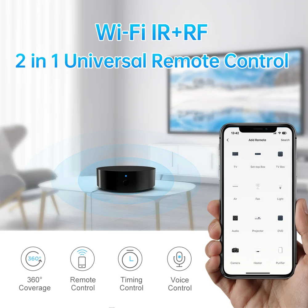 AVATTO Smart WiFi RF IR Remote Tuya Smart Home For Air Conditioner TV  Universal Infrared Control Works With Alexa, Google Home