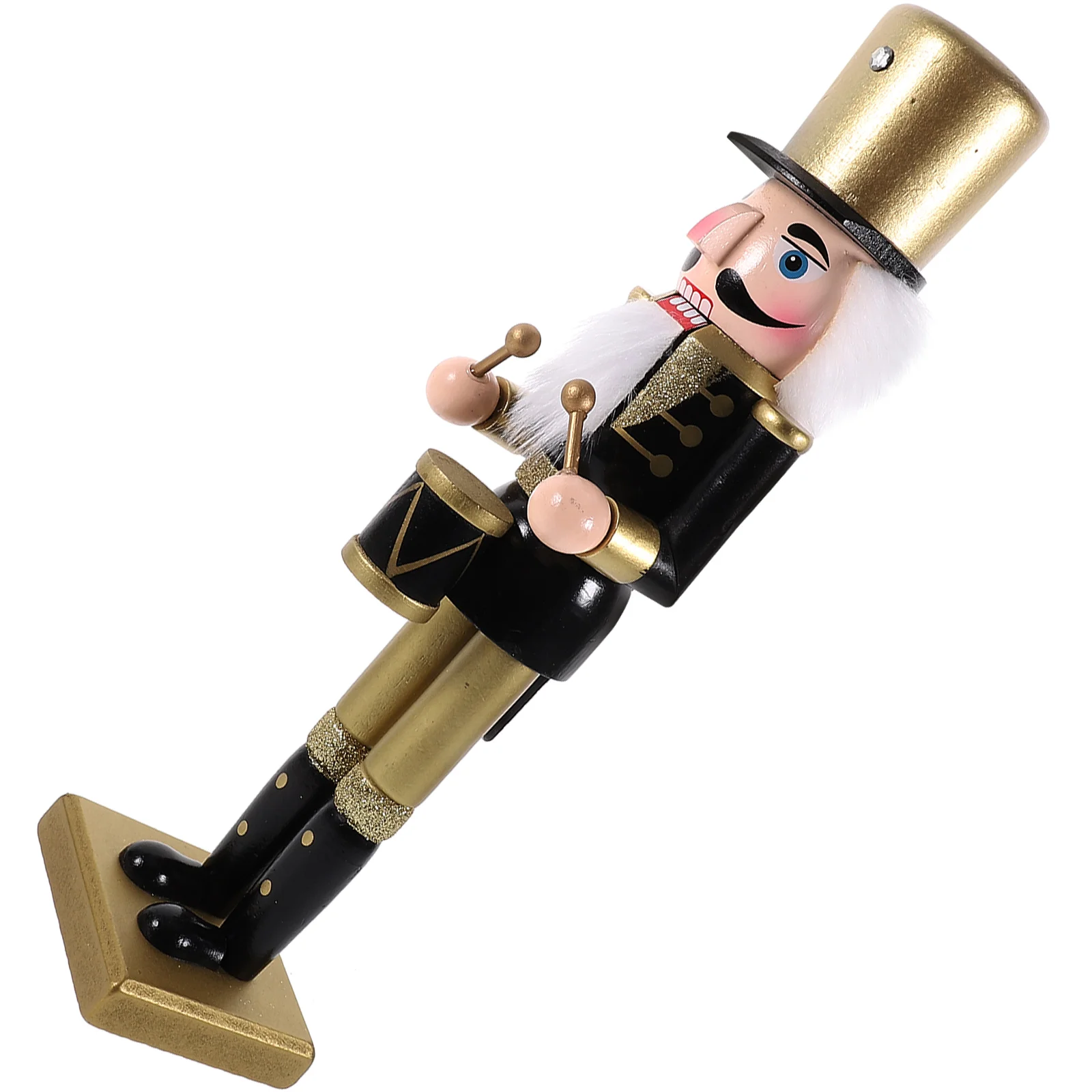 

Christmas Nutcracker Wooden Decor Black nament Home Nutcracker Puppet Figure Gift Table Holiday Miniature Model