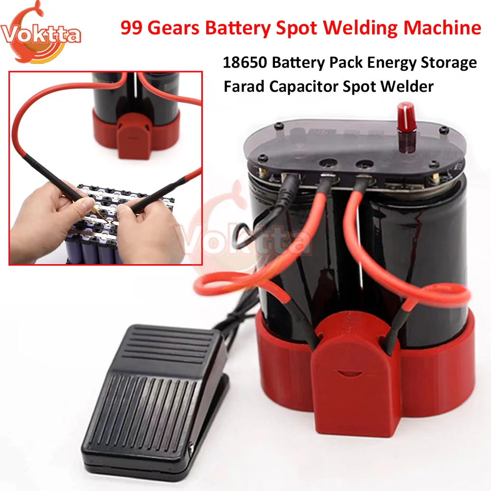 

99 Gears Spot Welder Farad Capacitor Battery Spot Welding Machine Control Board 18650 Battery Pack Energy Storage Welders Tools