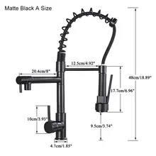 Black Dual Spout Kitchen Faucet #2
