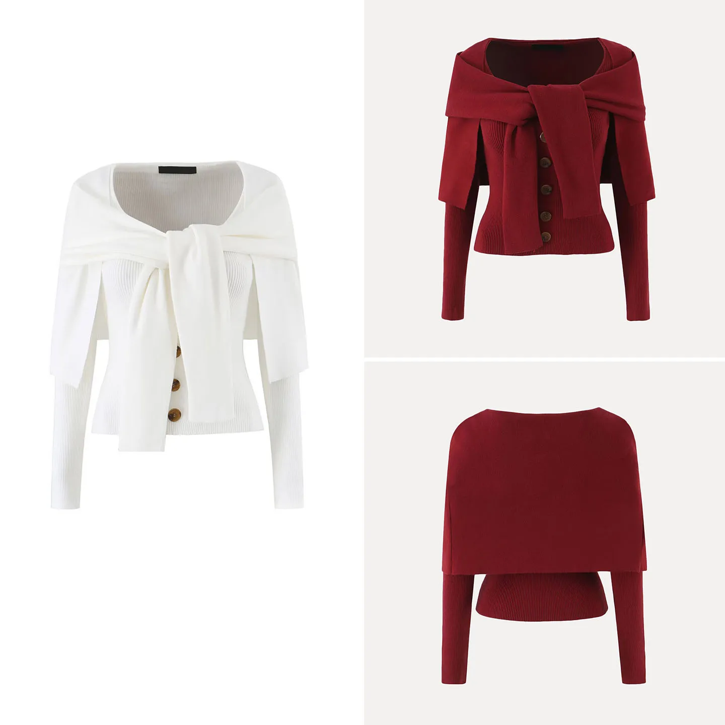 Fashionable Casual Commute Style Knitted Sweater Fake Two-Piece Ensemble Women's Autumn 2026 New Arrival ZADATA Shirt