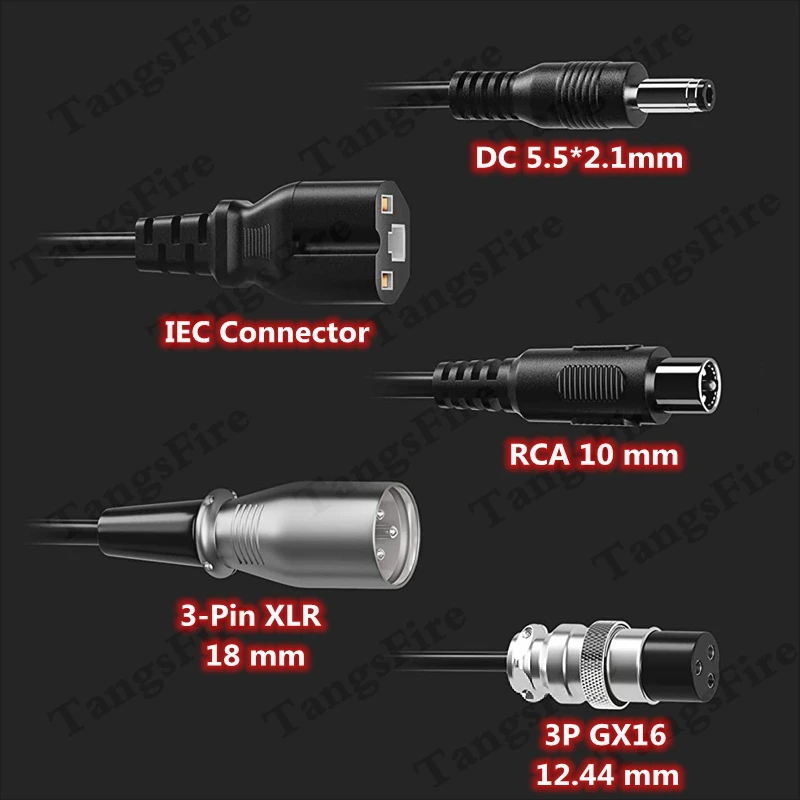 DC 5.5MM To GX16-XLR-RCA-IEC-GX12-DC Connector Cable Adapter For Electric Scooter Bicycle Car For Persistence Durable Connector