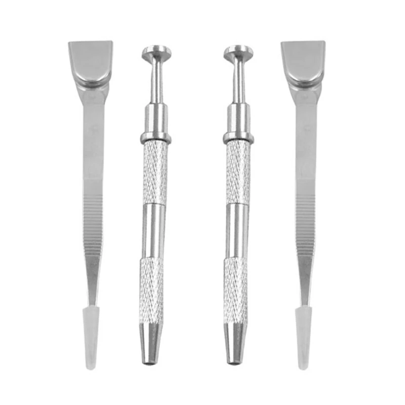 Jewelry Handling Tweezers Set Stainless Steel Diamond Grabber for Jewelers Gemstones Grabbing Tool Watch Repair Tools