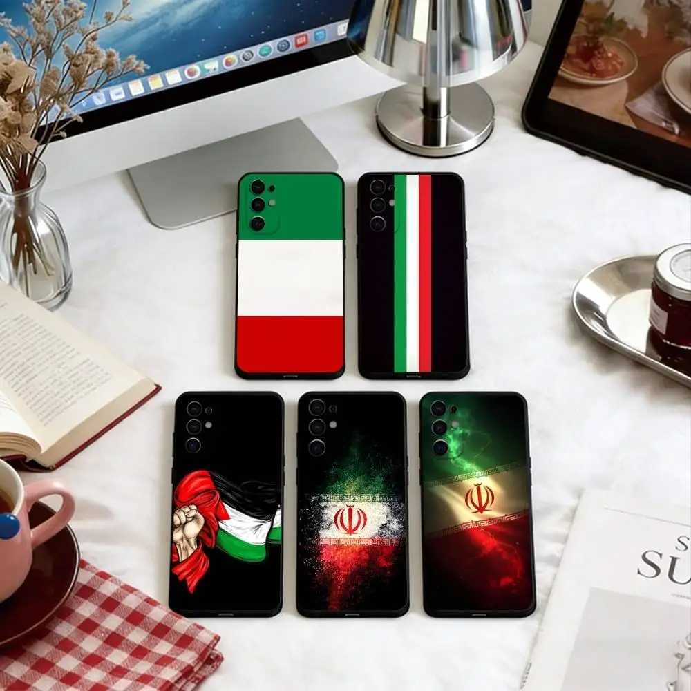 

Artistic Flag of Iran Phone Case Black Silicone Soft For Samsung S25,S24,S21,S22,S23,S30,Ultra,S20,Plus,Fe,Lite