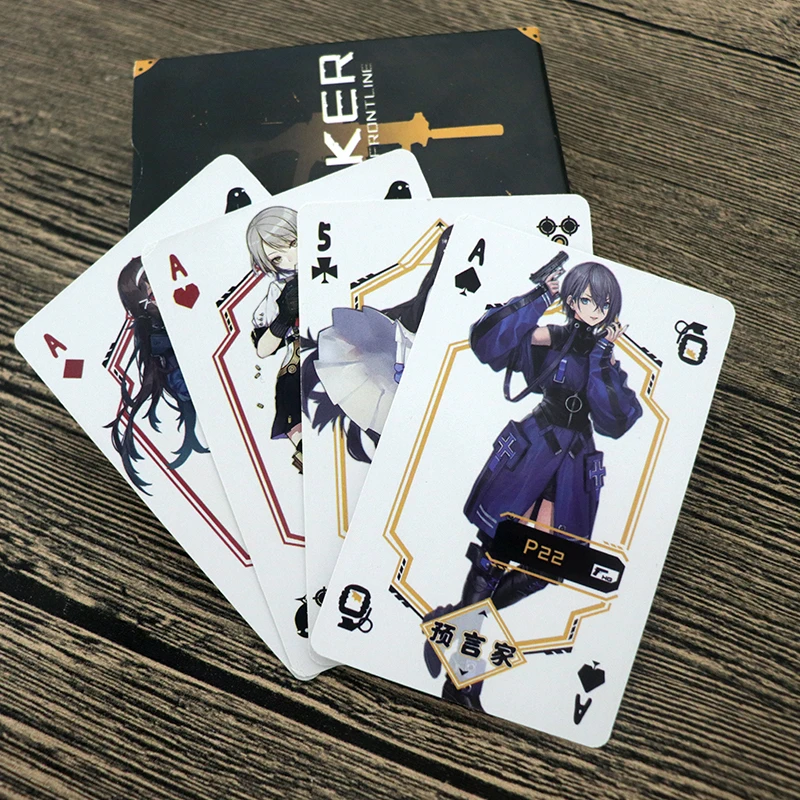 Anime Cartoon Girls Frontline Cosplay Board Game Cards Hardcover Poker Toy Gift With Box