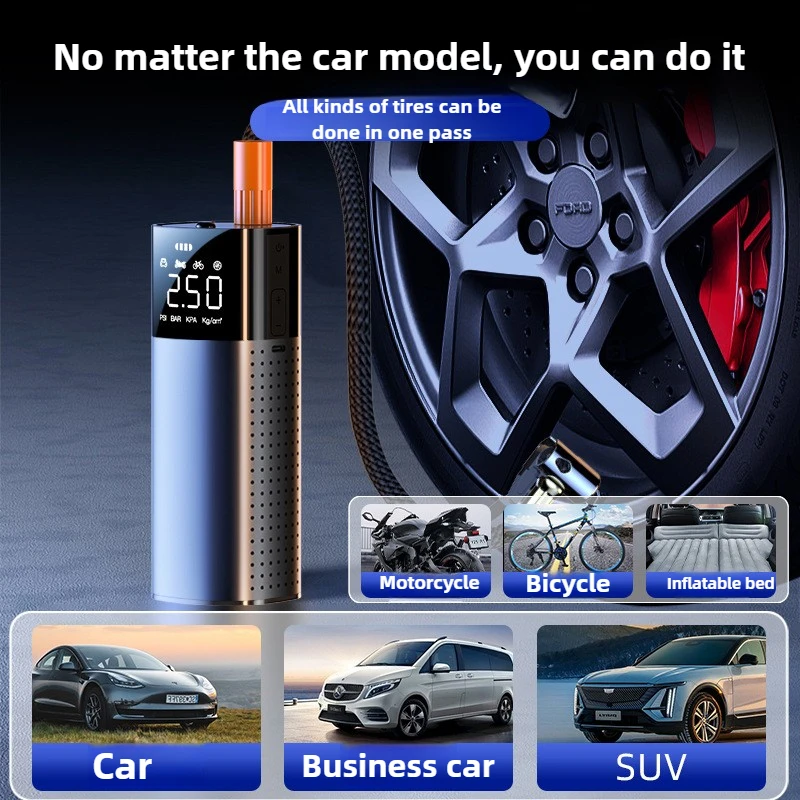 120W Wireless Car Air Compressor Air Pump Electric Tire Inflator Pump for Motorcycle Bicycle Boat AUTO Tyre Balls Inflatable - Image 3