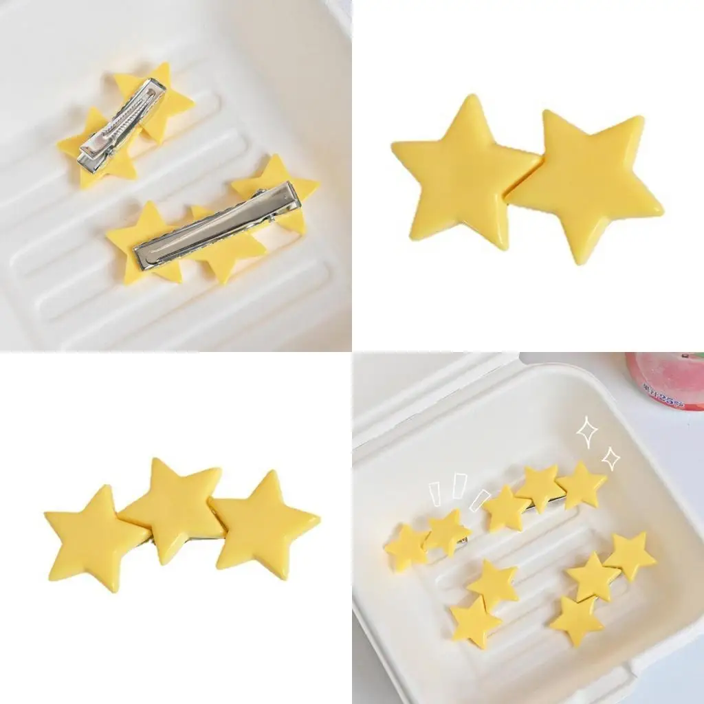 

R1WE Star Bobby Pin Kid Yellow Star Hair Clip for Girls Star Barrettes Star Hairpin