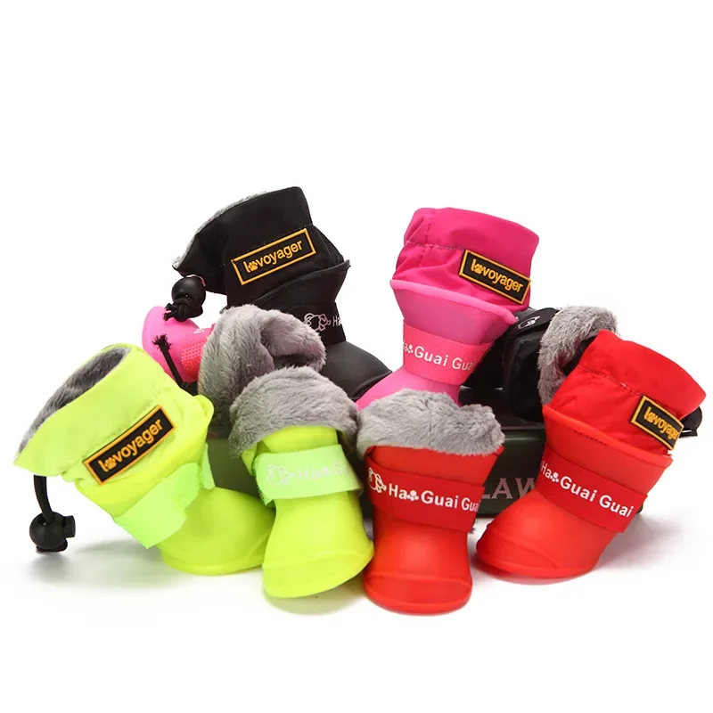 Pet Dustproof Rain Shoes Pet Rain Boots Small Dog Teddy Silicone Pet Warm Padded Rain Shoes Big Dog Shoes