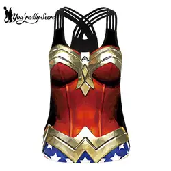 [You're My Secret] Fashion Halloween Tank Top Summer Sexy Sling Cross Vest Casual T-shirt Female Warrior Cosplay Party Clothing