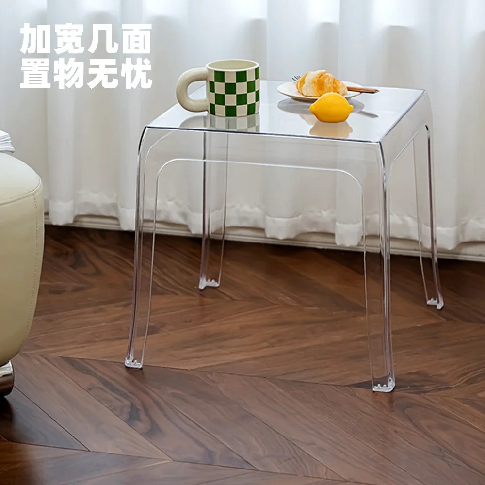 Table à thé salon petite table basse créative table carrée en acrylique