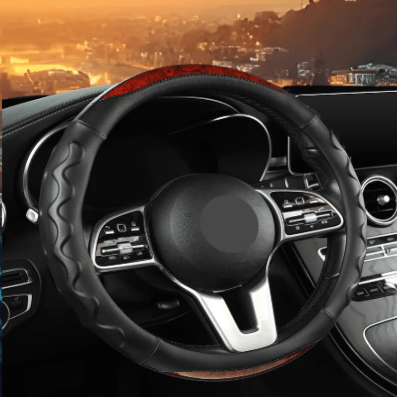 

Роскошный деревянный чехол на руль — хрустальный блеск, противоскользящий, цельнолетний комфорт, модернизация интерьера