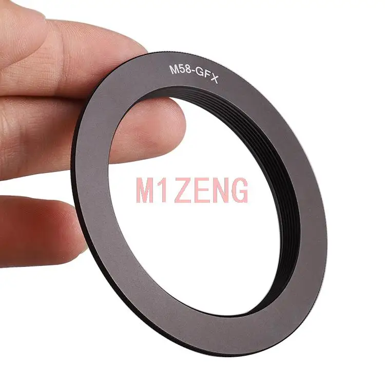 Anillo adaptador de doble propósito m58x1mm-gfx 2mm para lente de montura m58 a cámara fujifilm fuji G mount GFX50S GFX50R gfx100 de formato medio