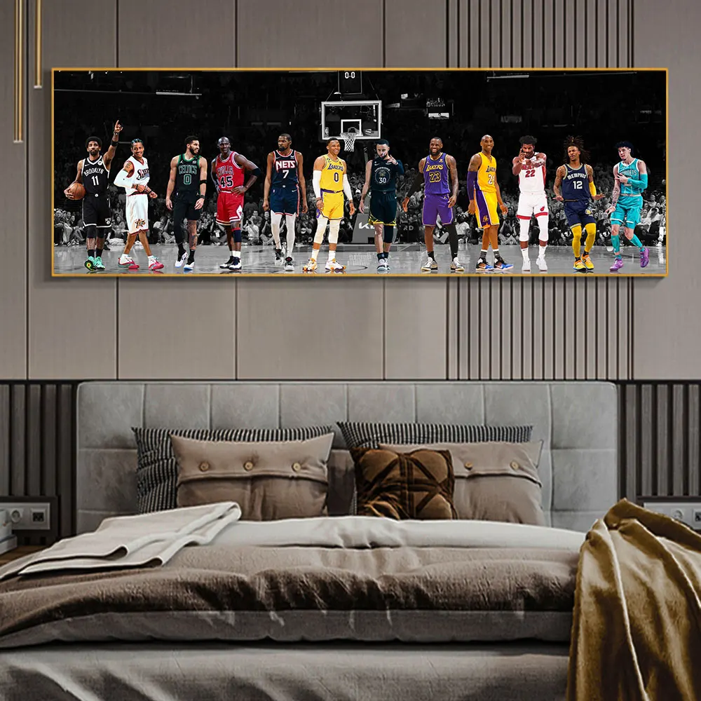 Basketball Star Motivational Poster J-James D-Durant Ja Morants Canvas Print Living Room Bedroom Cafe Painting Office Decoration