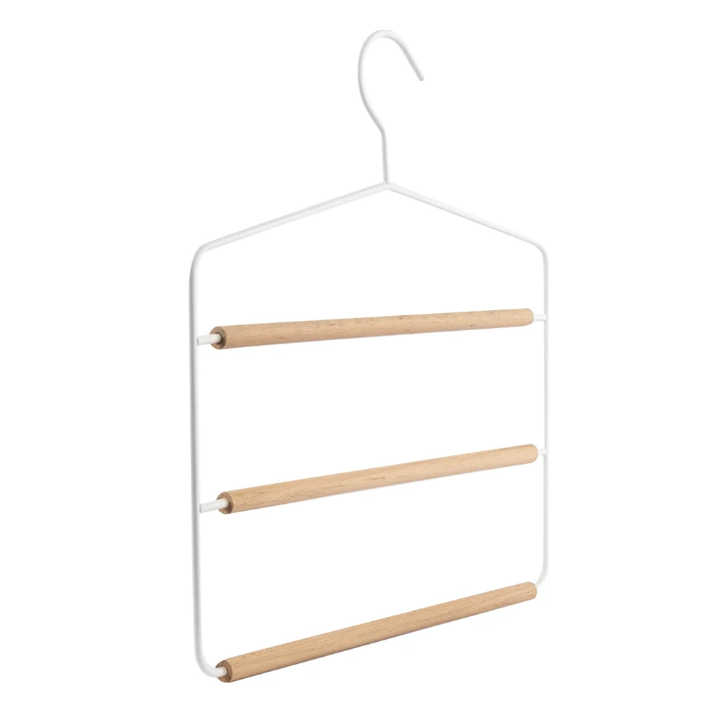 

Multi-Layer Pants Hanger Non-Slip Space Saving Trouser Hanger Strong Smooth Edge Wardrobe Organizer For Scarf Belt